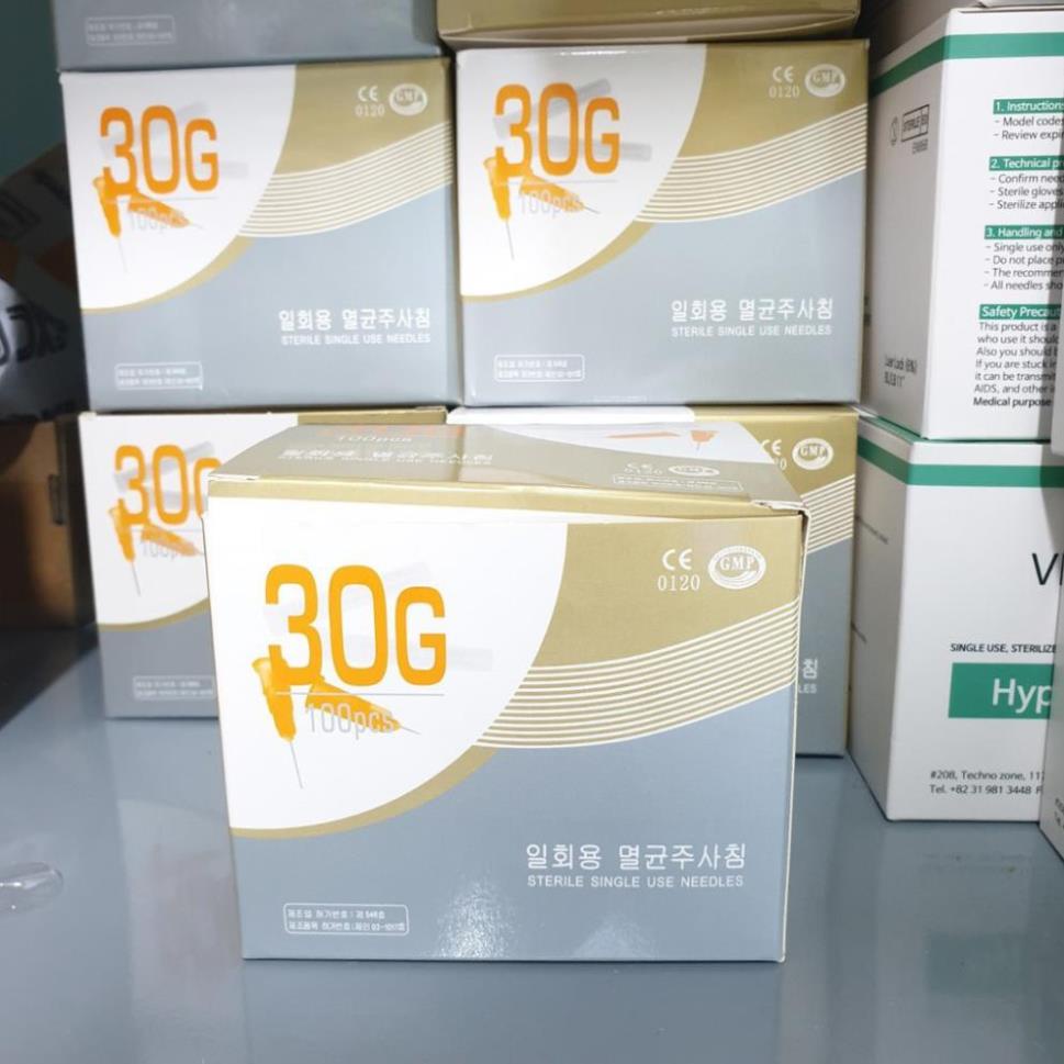 Tách lẻ Đầu kim tiêm dưỡng chất meso 30G của hãng Sungshim Hàn Quốc -2size 4mm, 13mm