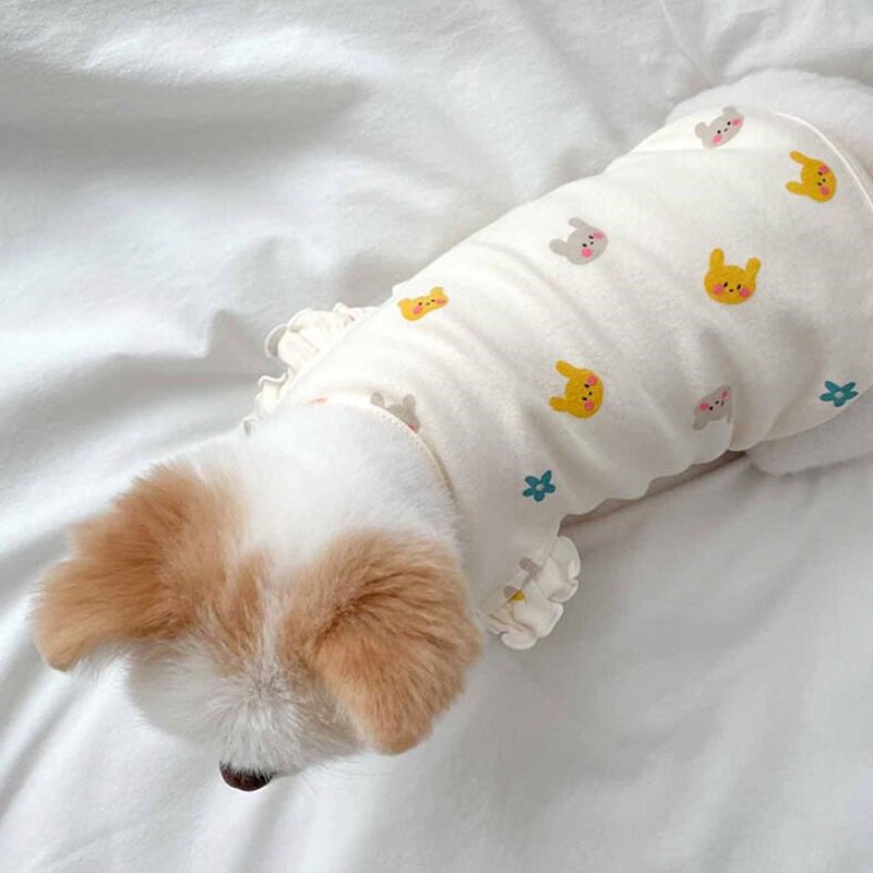 &lt;cutepethome&gt;Áo Thun Hai Lớp Mỏng Tay Bay Kích Thước Vừa Và Nhỏ Thời Trang Xuân Hè Dành Cho Thú Cưng Chó Mèo