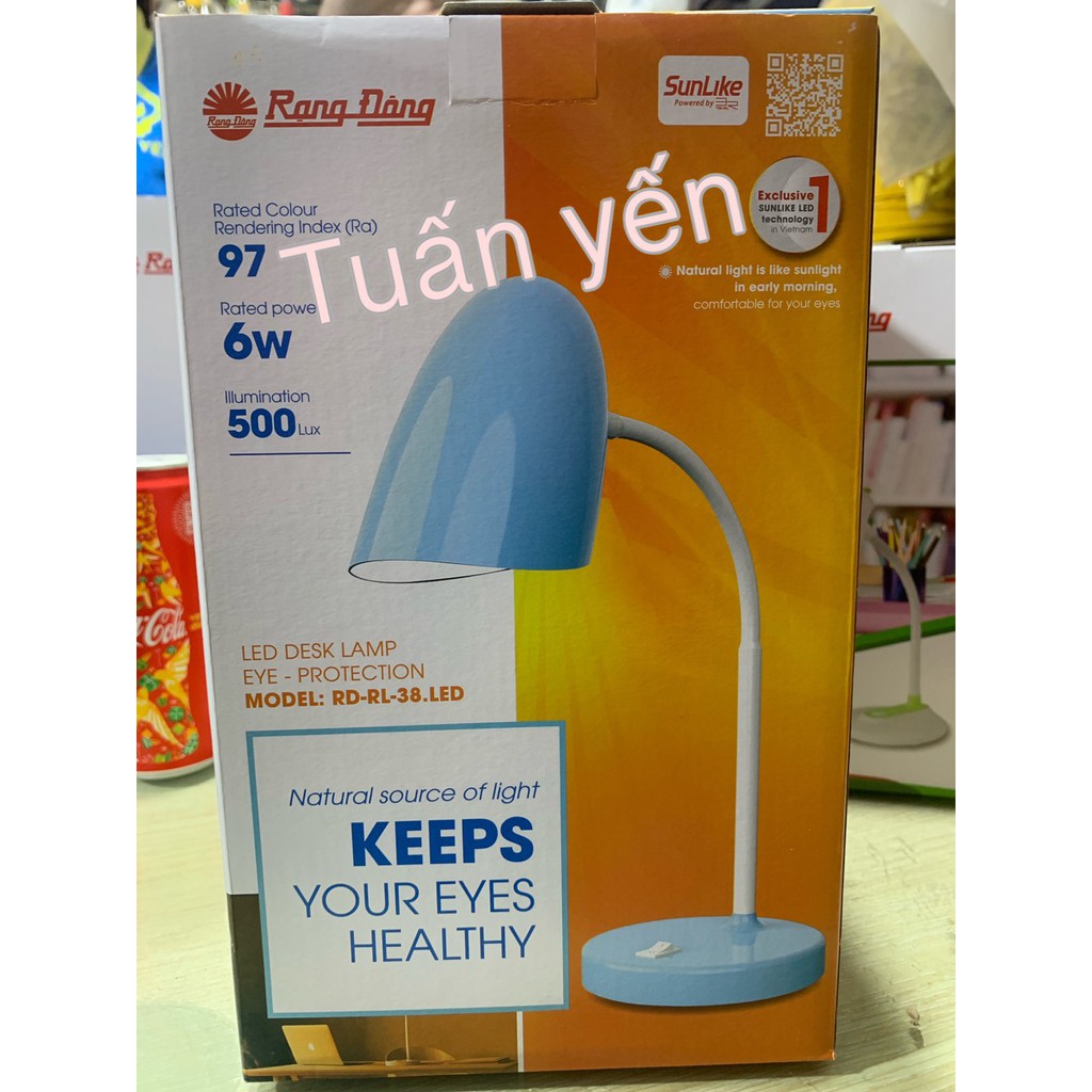 Đèn Học, Đèn Bàn Chống Cận Rạng Đông RD-RL-38.LED - 6W Chip LED Sunlike chính hãng