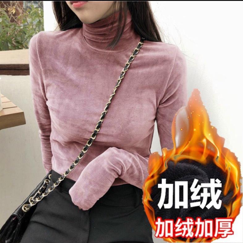 ÁO NHUNG CỔ CAO GIỮ NHIỆT TAY DÀI KIỂU DÁNG HIỆN ĐẠI HÀNG QUẢNG CHÂU SIÊU ĐẸP
