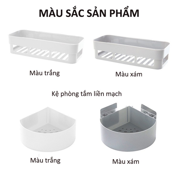 Kệ để đồ mini nhà tắm dán tường siêu chắc, thoát nước, sang trọng (không khoan đục)