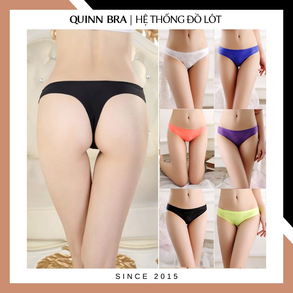 Quần Lót Lọt Khe Không Đường May xuyên thấu thun lạnh cao cấp nữ gợi cảm QUINN BRA QL6866 - Quần chip sexy kháng khuẩn