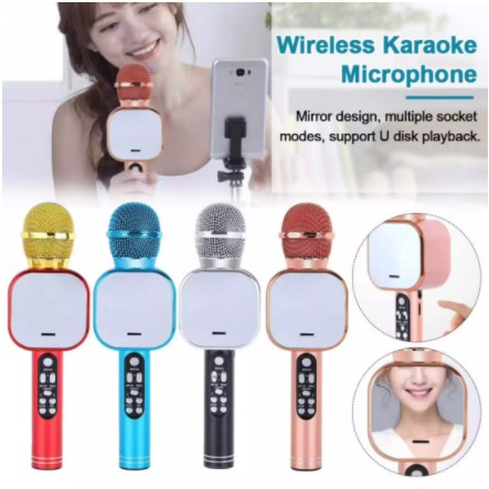 Micro Karaoke Bluetooth Q009 không dây kèm loa hát karaoke trên điện thoại