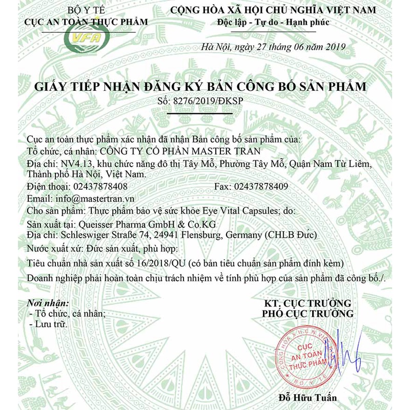 Eye Vital Capsules – Hỗ trợ tăng cường thị lưc, chống mỏi mắt, bổ sung dưỡng chất cho mắt (Hộp 30 viên)