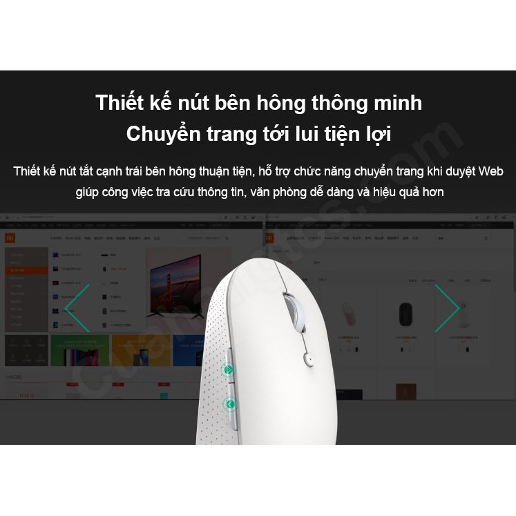 Chuột máy tính không dây 2 chuẩn kết nối Xiaomi Mouse Silent Edition