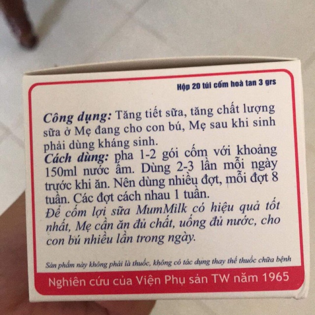 Cốm kích sữa mummilk ( 5hop)