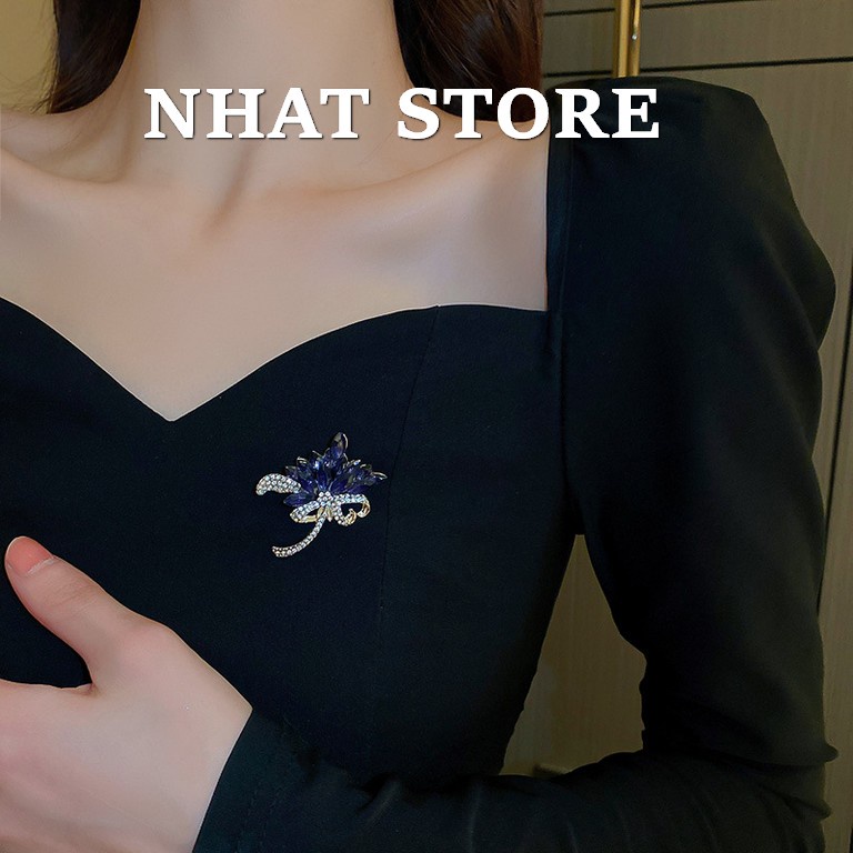 Cài áo Hàn Quốc sang trọng cho nữ, ghim cài áo nam nữ Nhat Store