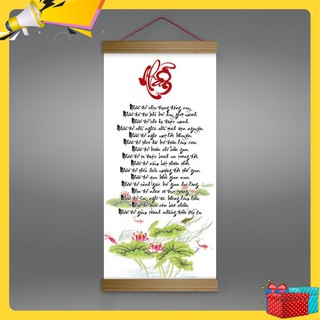 Tranh canvas thả nẹp gỗ “Nhẫn” W4041