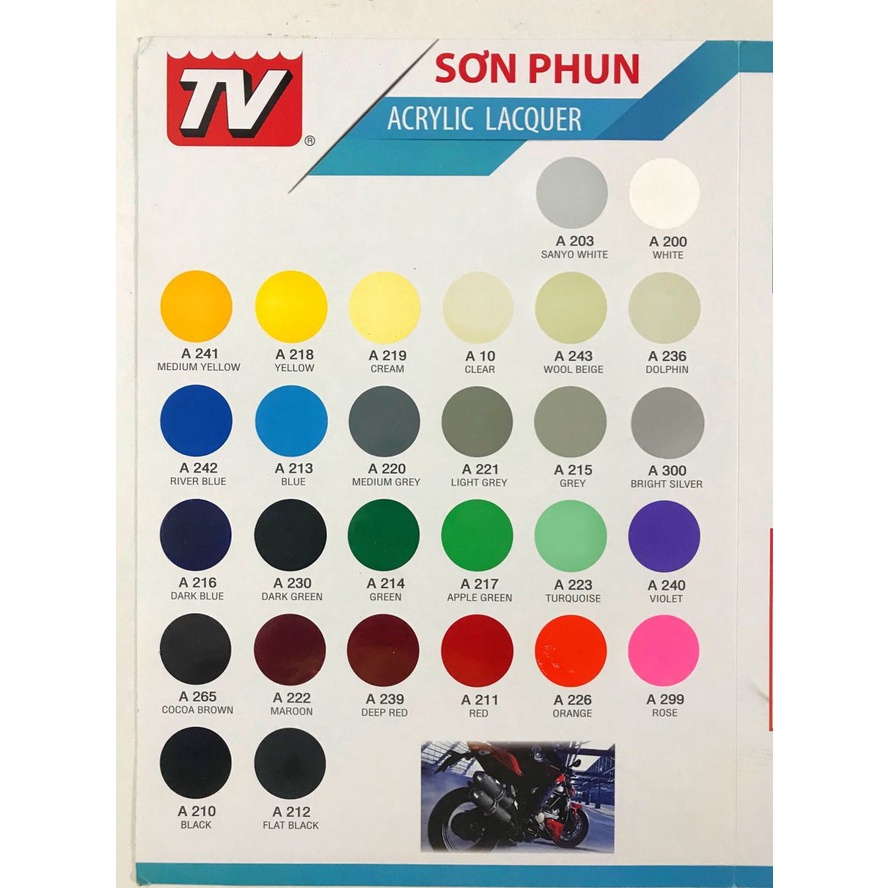 [RẺ VÔ ĐỊCH] Sơn xịt ATM / xịt TV Đủ Màu 270gr CHÍNH HÃNG