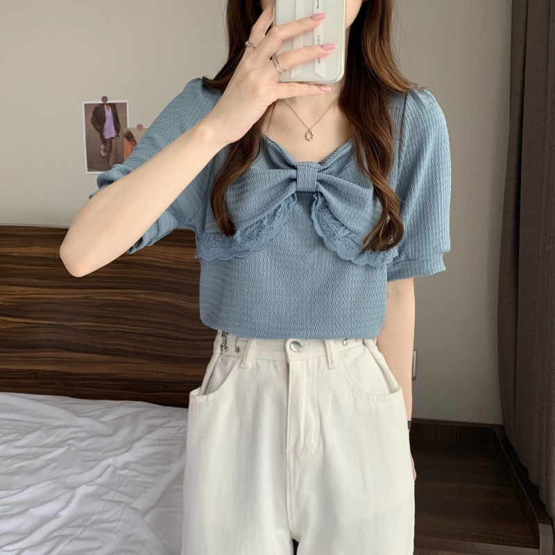 Áo NgắN Tay Cổ Vuông ThờI Trang Cho Nữ JL-TX-272