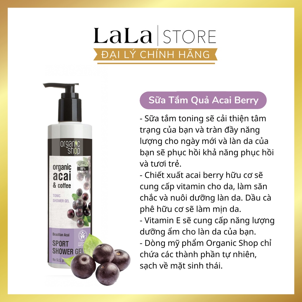 Sữa tắm Dưỡng Da Organic Shop Hữu Cơ 280ml