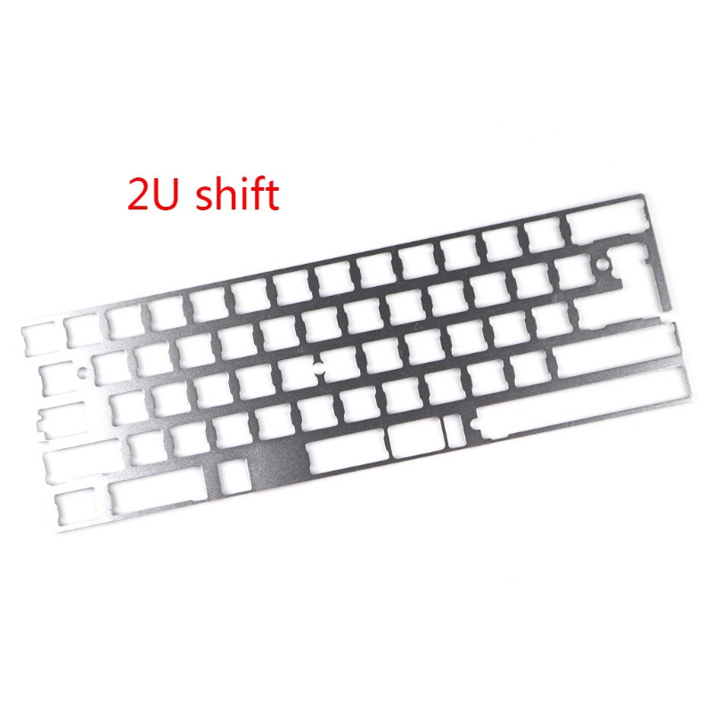Silver 60% Aluminum Mechanical Keyboard Plate Support GK64 DZ60 GH60 CNC Board