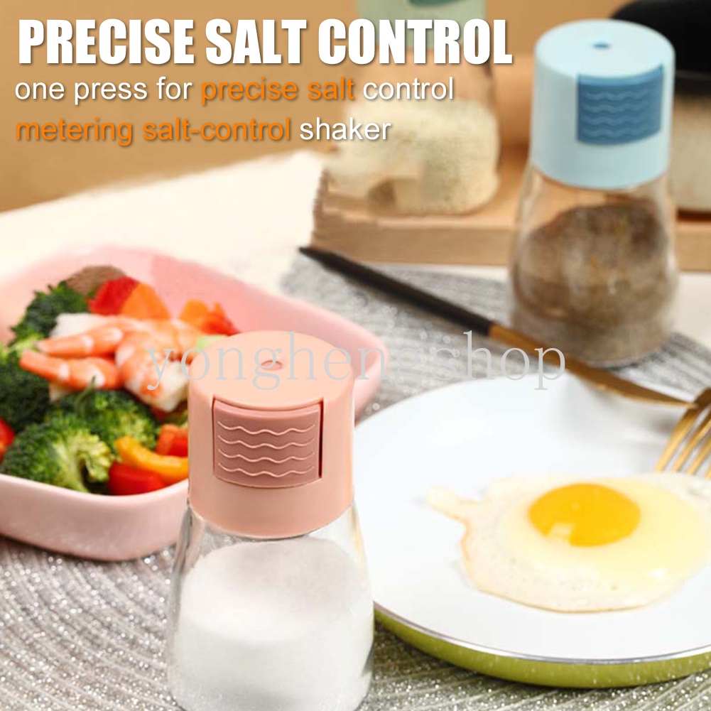 Lọ Đựng Gia Vị Bằng Kính Có Nút Bấm Tiện Lợi