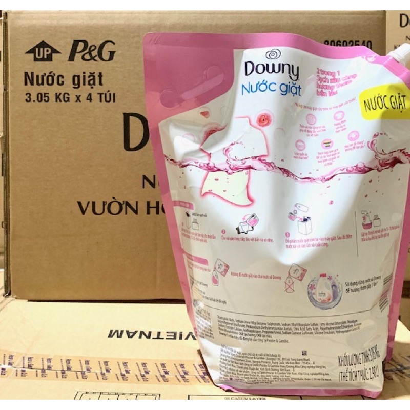 Nước giặt Downy túi 3,05kg Vườn hoa thơm ngát/ Biển xanh tươi mát/ Khử Mùi Ẩm Mốc