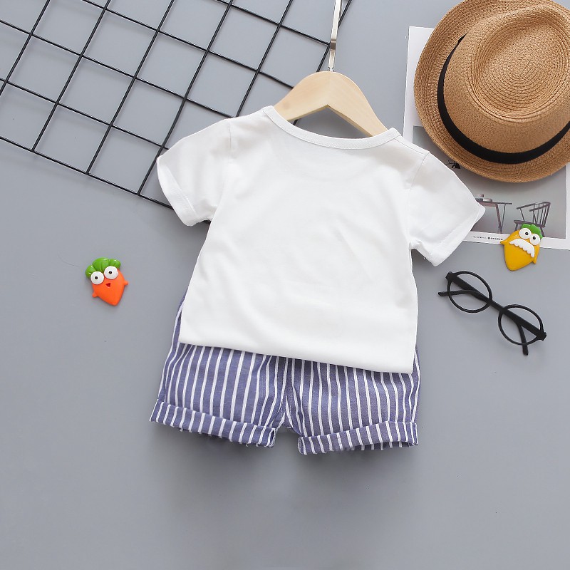 Bộ Áo Thun Tay Ngắn &amp; Quần Ngắn Dành Cho Bé Trai