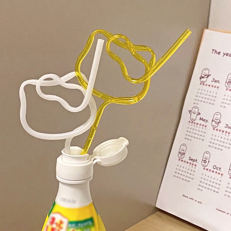 Ống Hút Uống Nước Hình Mèo Hoạt Hình 23-26Cm