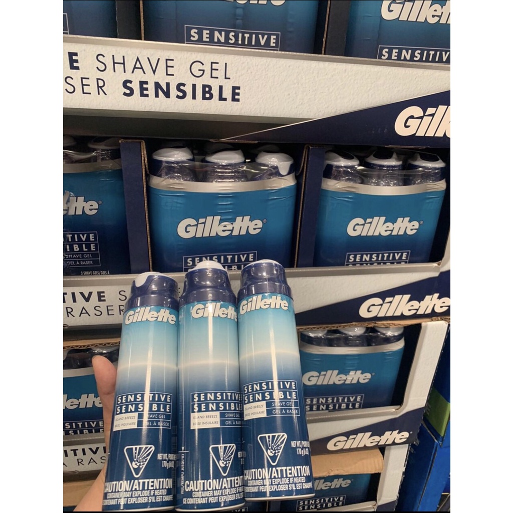 Gel cạo râu Gillette Sensitive Sensibile Shave Gel 170g