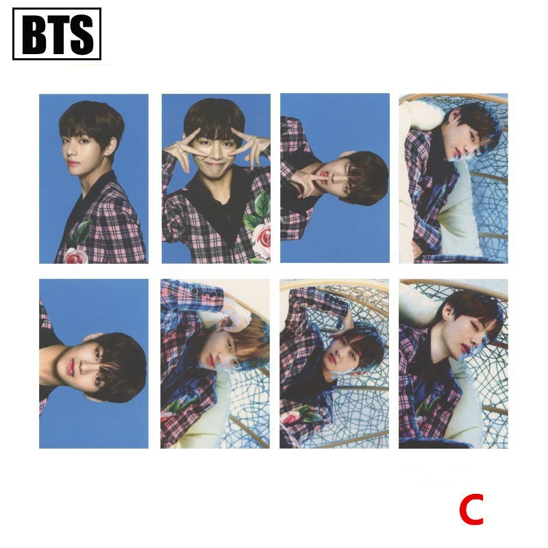 Bộ 8 tấm card nhóm BTS có chữ kí
