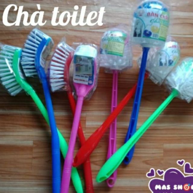 Cây cọ chà toa lét nhà tắm bồn cầu loại tròn chữ nhật