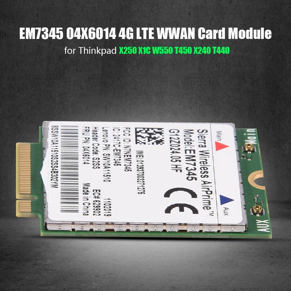 Card Mạng Không Dây Cho Lenovo Em7345 Lte 4g Module Frui: 04x6014 T450 X250 X240 T440 L440 X1 | BigBuy360 - bigbuy360.vn