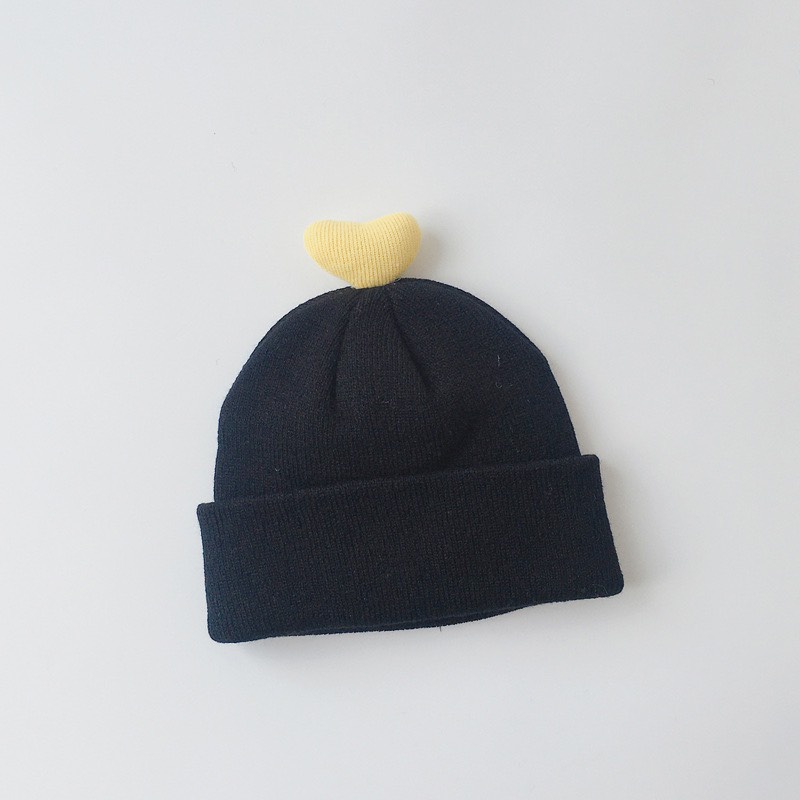 Mũ len tim mũ beanie nhiều màu sắc cực dễ thương cho bé MS-04