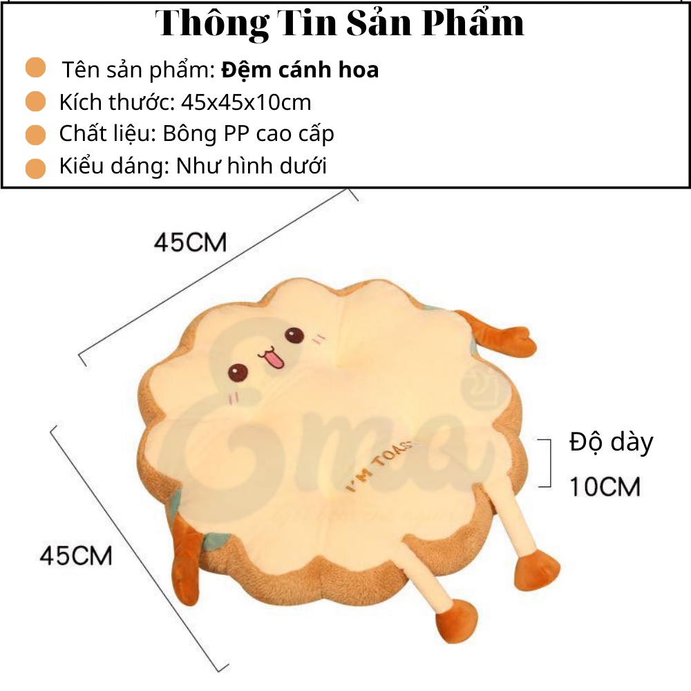 Đệm lót mông văn phòng hình thú Ema, Nệm lót ghế văn phòng ngồi bệt tatami cao cấp- kích thước 40x40cm