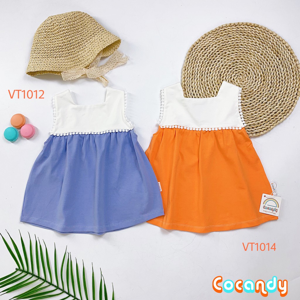 [Cocandy Official Store] Váy cho bé gái -chất liệu thun cotton kèm quần chíp