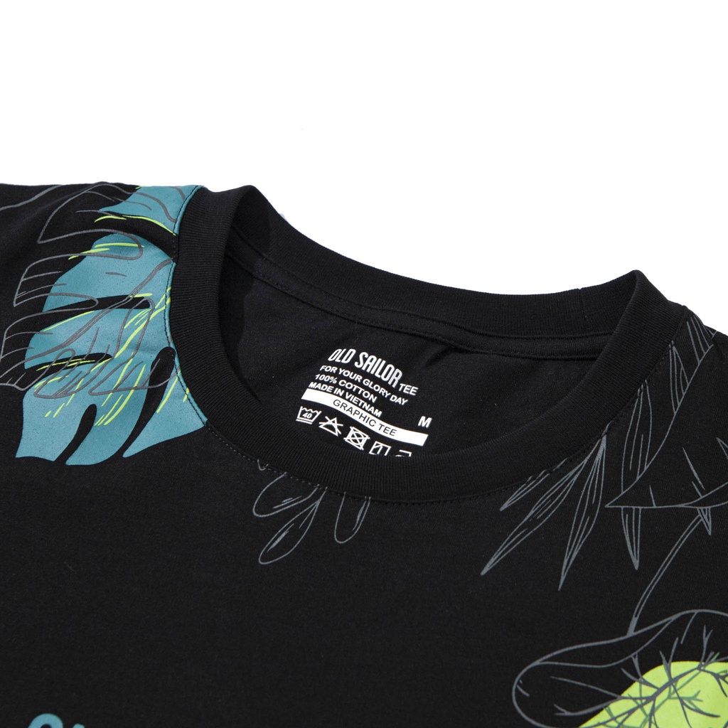 Áo thun Bigsize nam cổ tròn Old sailor vải Cotton co giãn dày dặn phông họa tiết basic tay ngắn thoáng mát ATDE88474