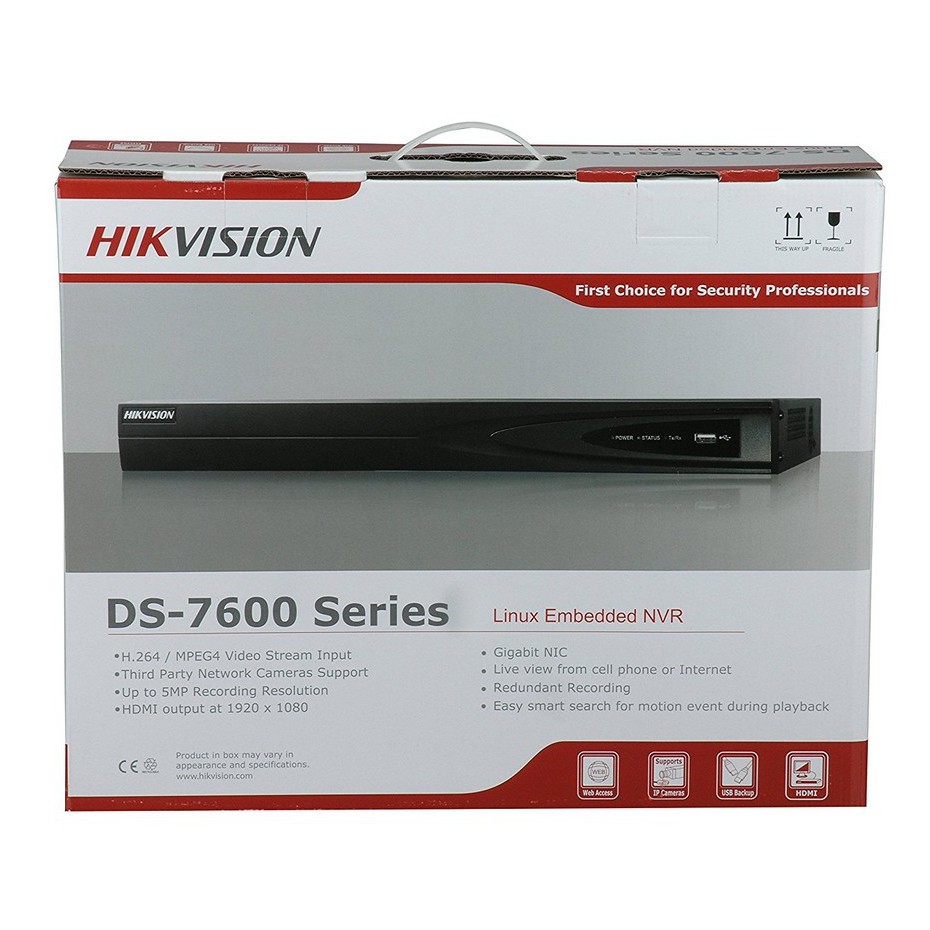Đầu 4 Kênh IP HikVision DS-7604NI-K1(B), Hỗ Trợ P2P - Hàng Chính Hãng