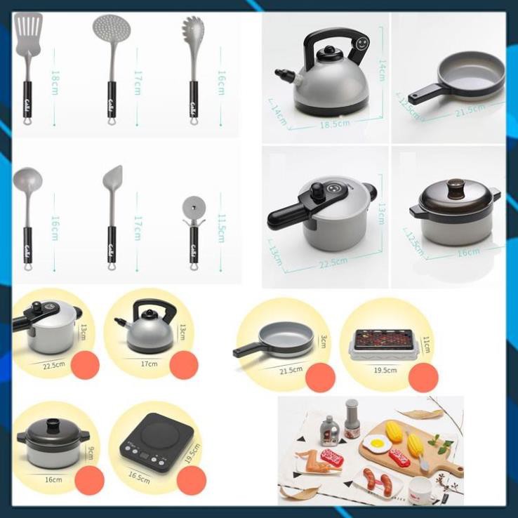 Đồ chơi lắp ghép Đồ chơi nấu ăn Đồ chơi bé gái Kitchen set kích thước lớn như thật [TOY WORLD]