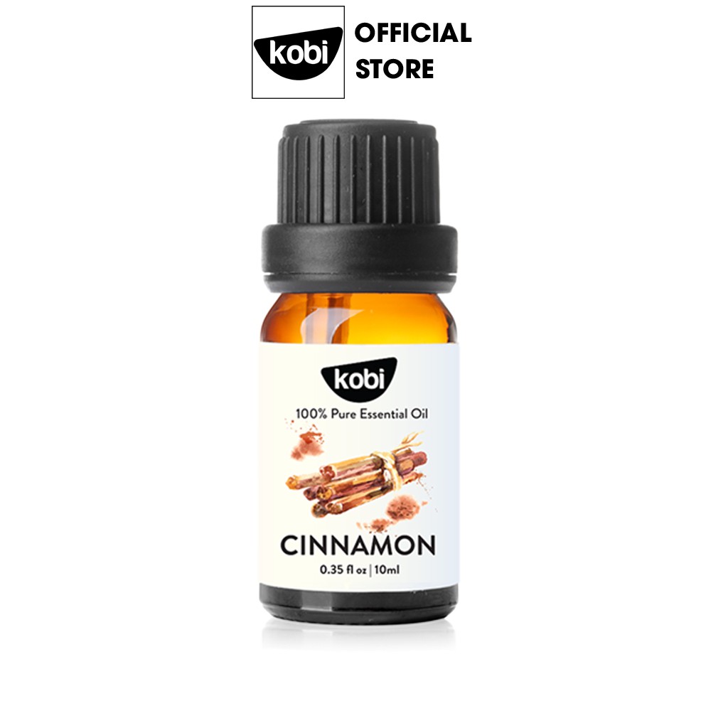 Tinh dầu Quế Kobi Cinnamon essential oil giúp khử mùi, đuổi muỗi, giảm mỡ bụng hiệu quả - 10ml