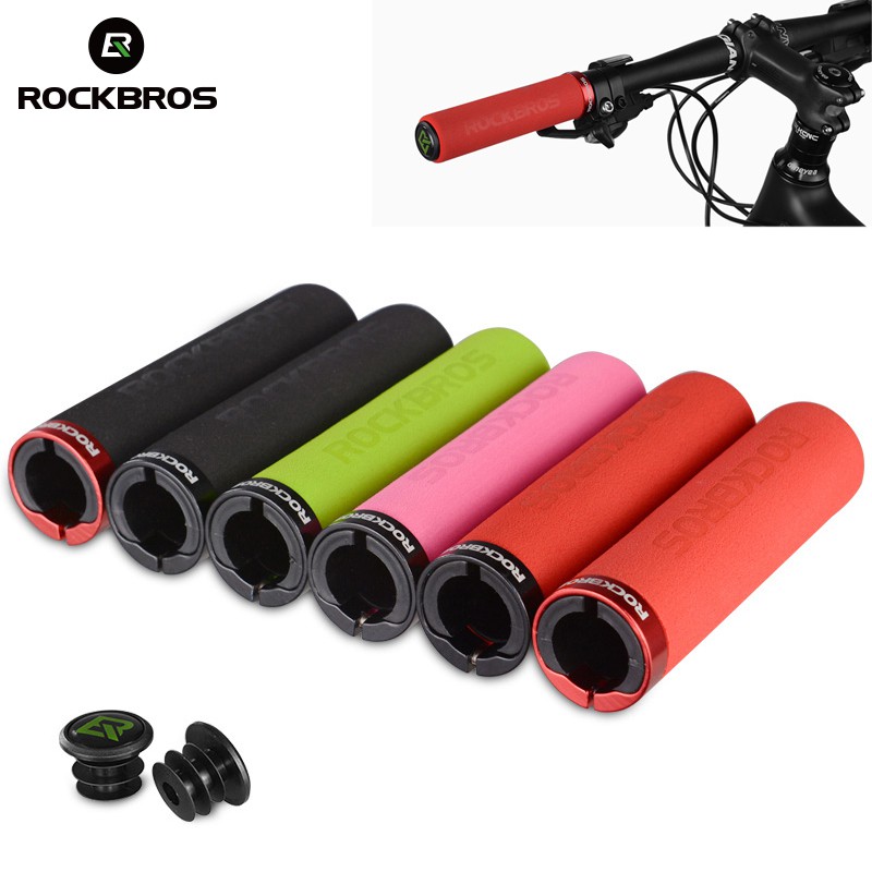 Rockbros Bọc Tay Lái Xe Đạp Leo Núi Bằng Xốp Mềm Siêu Nhẹ Chống Trượt Thấm Hút Chất Lượng Cao