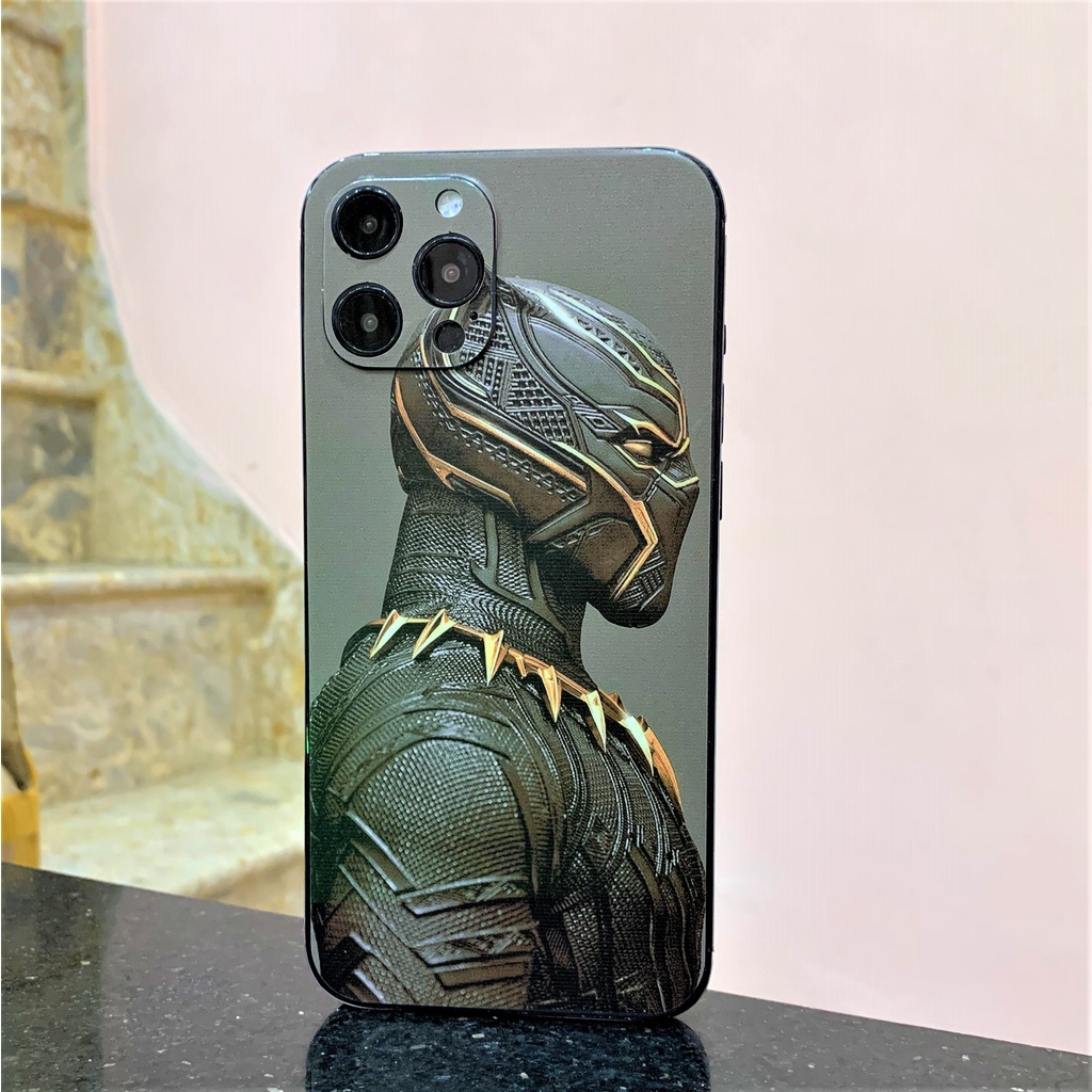 Miếng dán Skin điện thoại hình Black Panther, dán iphone, Samsung, Oppo, nhiều dòng máy