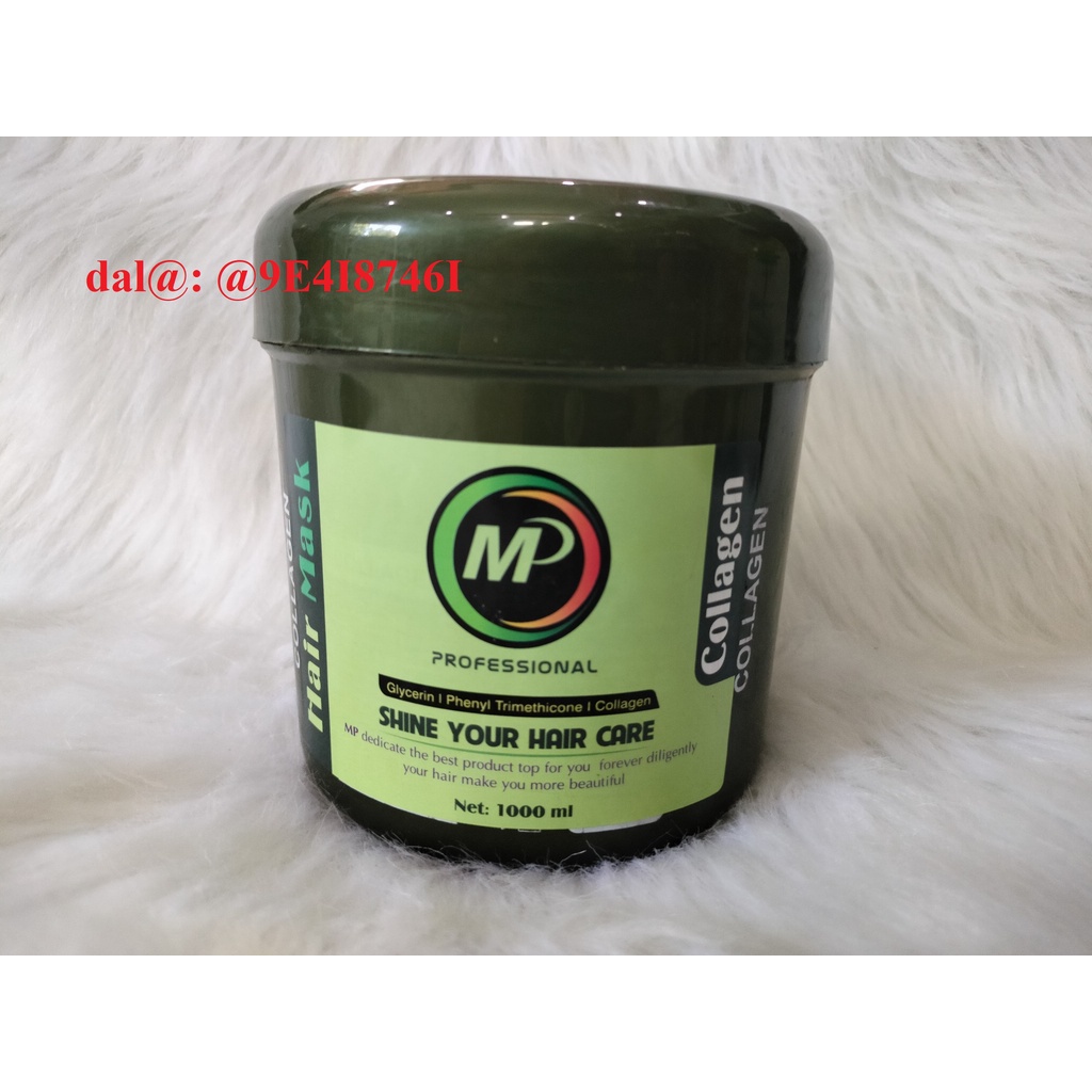 Hấp dầu MP Collagen 1000ml màu xanh lá dạng hủ