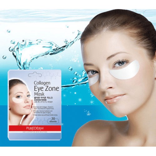 Mặt nạ mắt Collagen hết thâm quầng mắt hiệu quả, an toàn Eye Zone Mask Purederm Hàn Quốc túi gồm 30 miếng