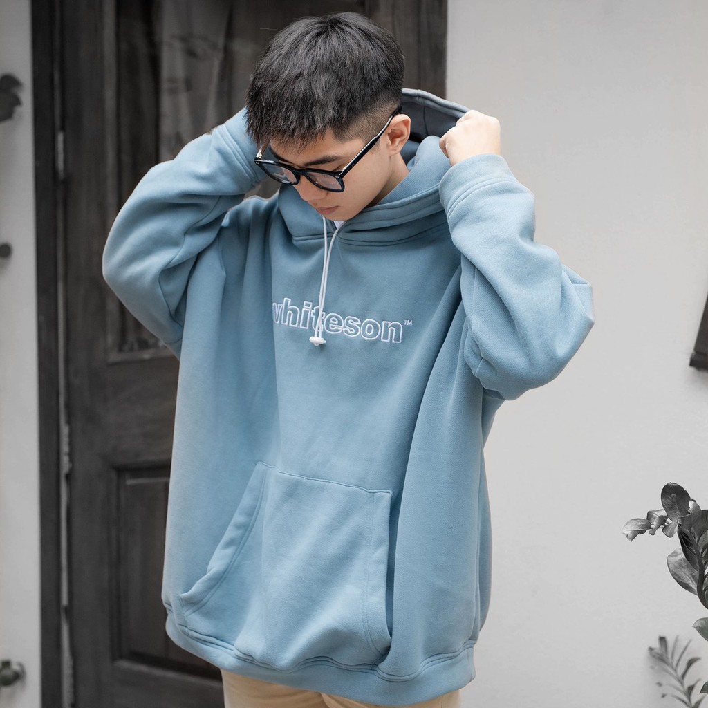 [Mã SKAMA06 giảm 8% TỐI ĐA 50K đơn250K] HOODIE "LOGO SS20" DOUBLE LABEL PEARL BLUE | BigBuy360 - bigbuy360.vn