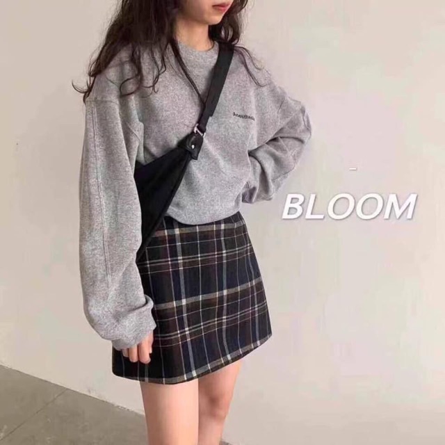 [Mã FASHION10KP giảm 10k đơn 50k] Chân Váy Chữ A Lưng Cao Họa Tiết Caro Retro Thời Trang Dành Cho Nữ | WebRaoVat - webraovat.net.vn