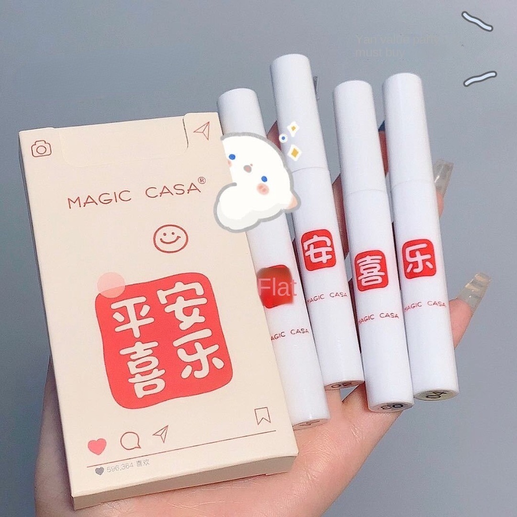 Set 4 son kem lì MAGIC CASA màu trắng thời trang