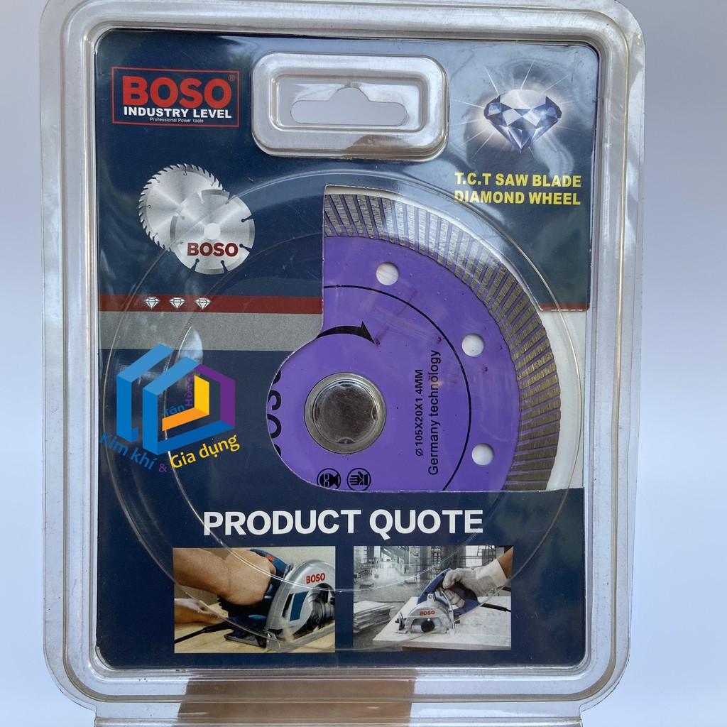 Lưỡi cắt gạch đá phi 105  BOSO