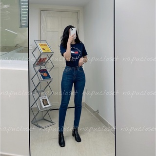 Quần jeans skinny dài 93cm trơn