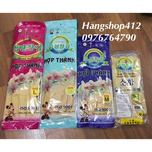 Găng tay cao su Hợp Thành đủ Size S-M-L