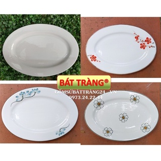 ĐĨA SỨ BÁT TRÀNG HÌNH BẦU DỤC ĐĨA OVAL ĐỰNG THỨC ĂN DĨA SỨ ĐỰNG THỊT GÀ MÓN XÀO