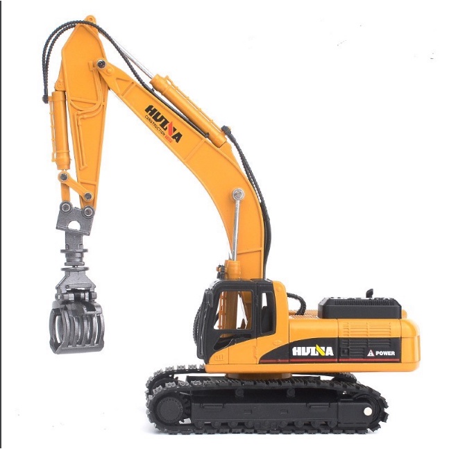 Mô hình xe cẩu đồ chơi xe cạp xe gắp Huina tỉ lệ 1:50