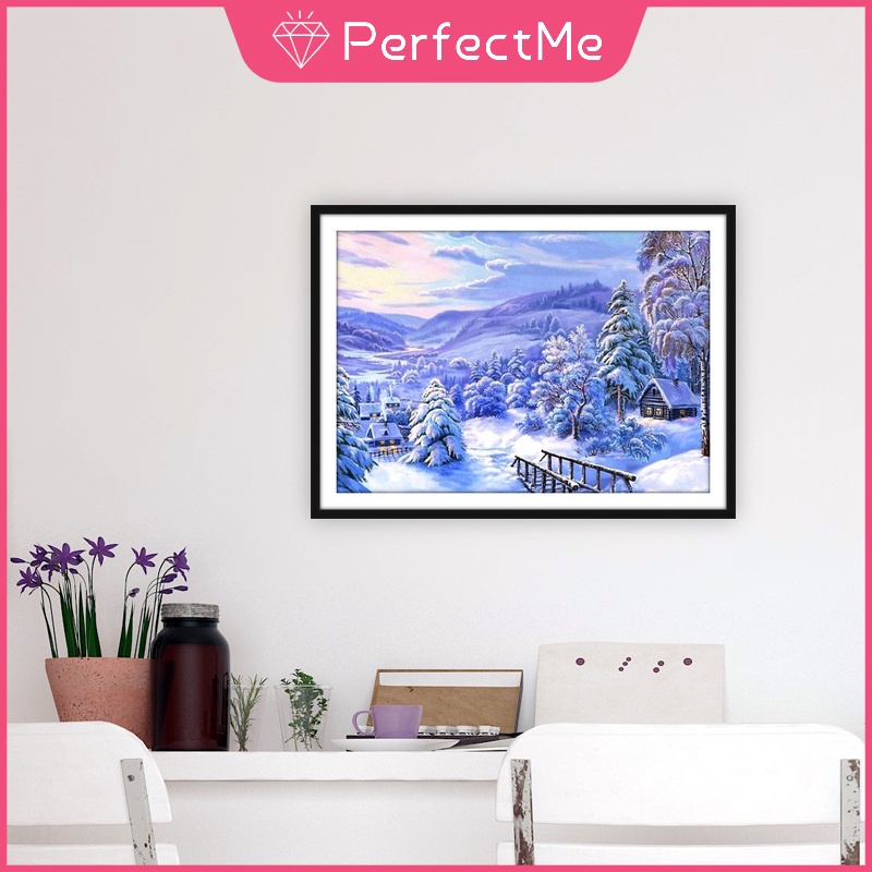 Bộ Tranh Đính Đá 5D Tự Làm 40x30cm Họa Tiết Phong Cảnh Độc Đáo Trang Trí Nhà Cửa