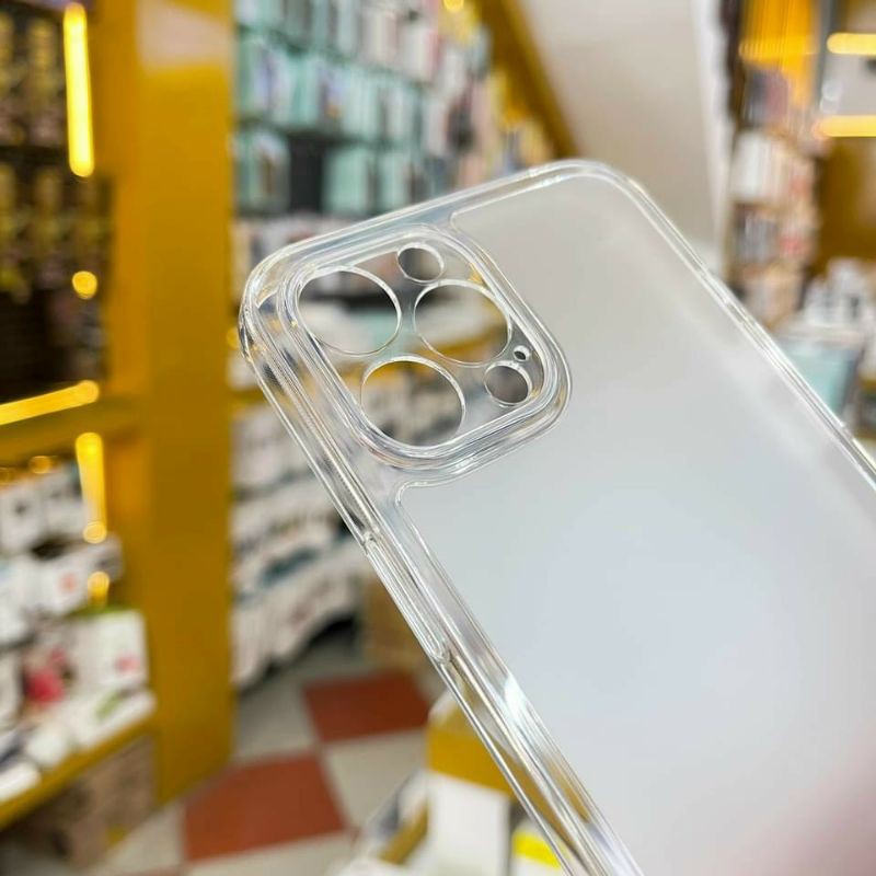 Ốp lưng trong nhám bảo vệ camera X&amp;M cho iPhone 14 Pro max, 13 Pro Max, 11 Pro Max, 12 Pro Max chống vân tay bảo vệ máy