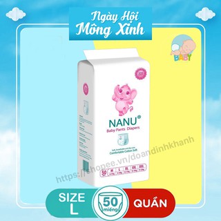 Bỉm nanu / bỉm quần nanu dk00510e set 50 miếng size l