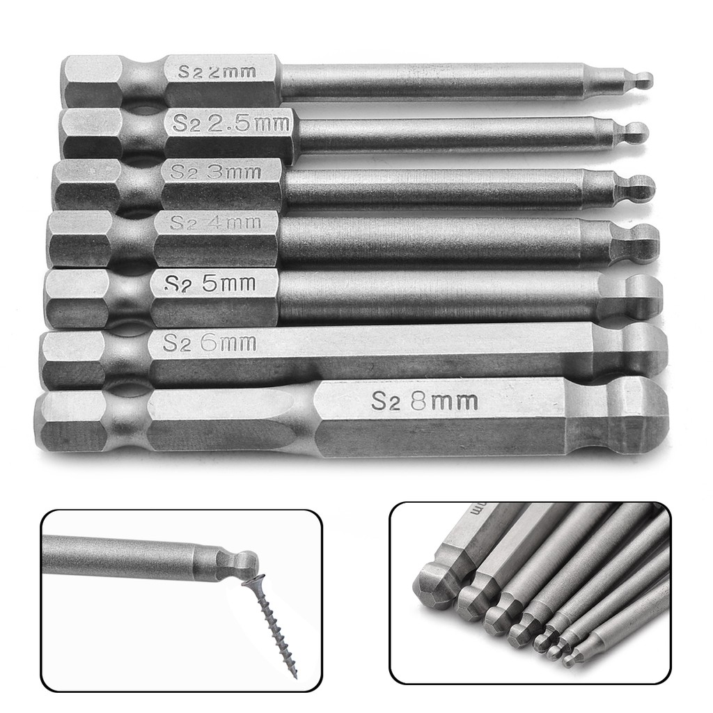Bộ 7 Cây Tua Vít Đầu Lục Giác Từ 2.5 65Mm