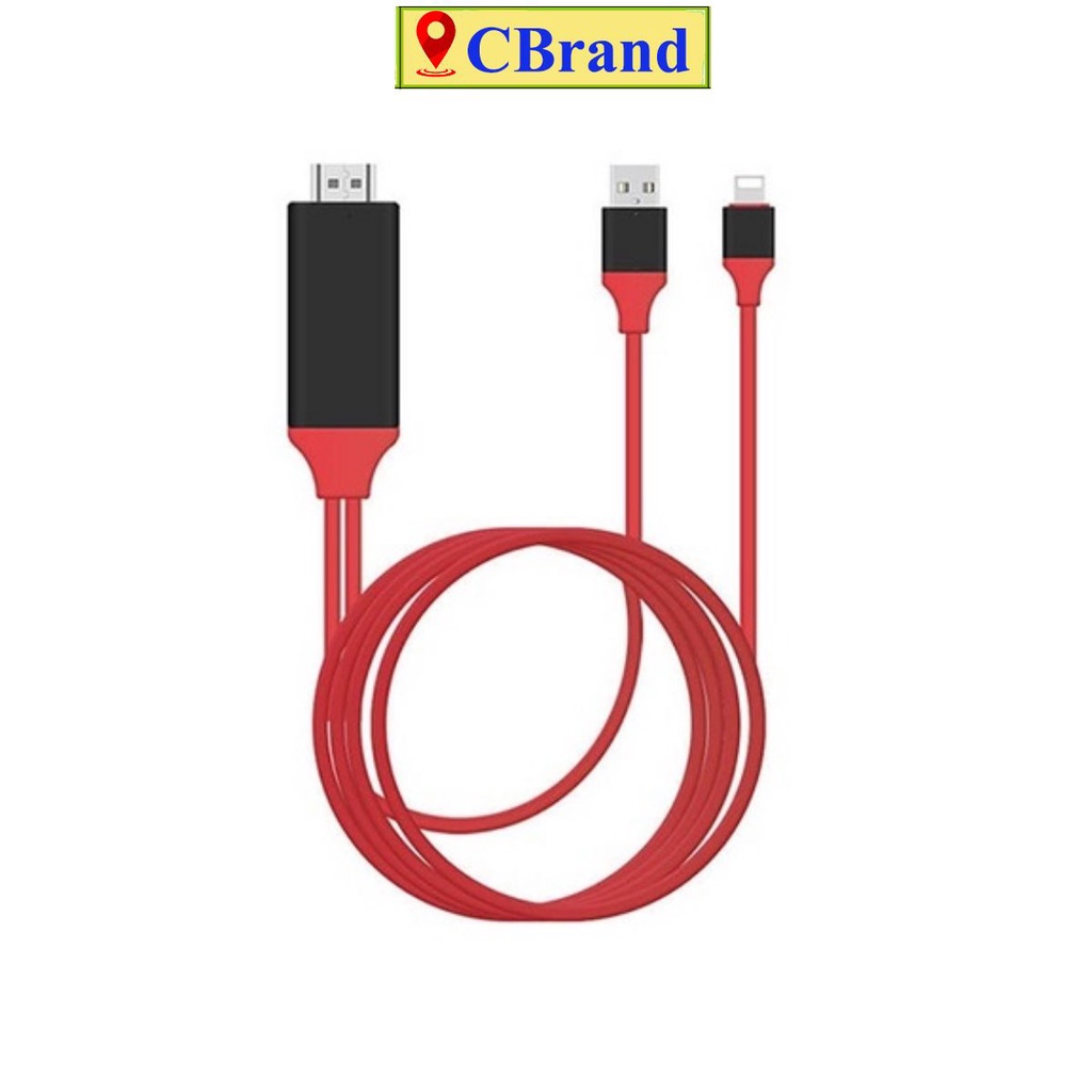 Cáp Chuyển HDMI Cho iPhone 6/7/8/X, iPad kết nối Tivi, Máy Chiếu - Lightning Ra HDMI