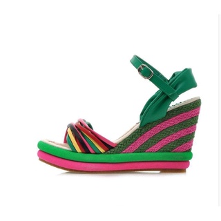 (sẵn) Sandal boho đế xuồng cao 9cm đi du lịch mix váy maxi dài boho đẹp xinh êm chân