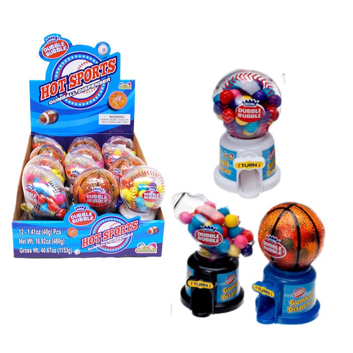 Máy bán kẹo Kidsmania Dubble Bubble Hot Sports 40gr